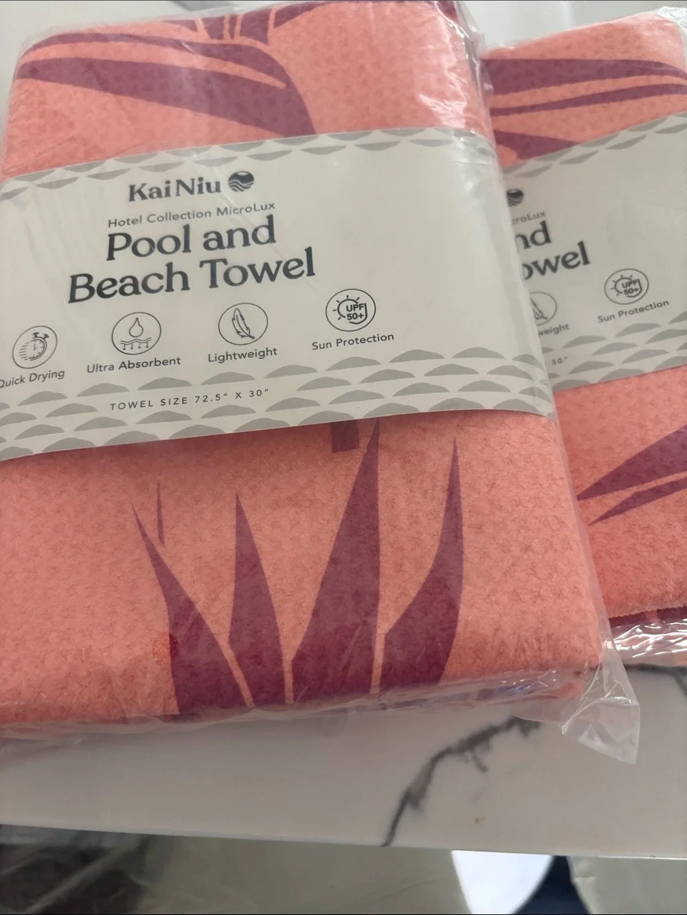 6 beach towelsCoral and Teal Printed Beach Towels -